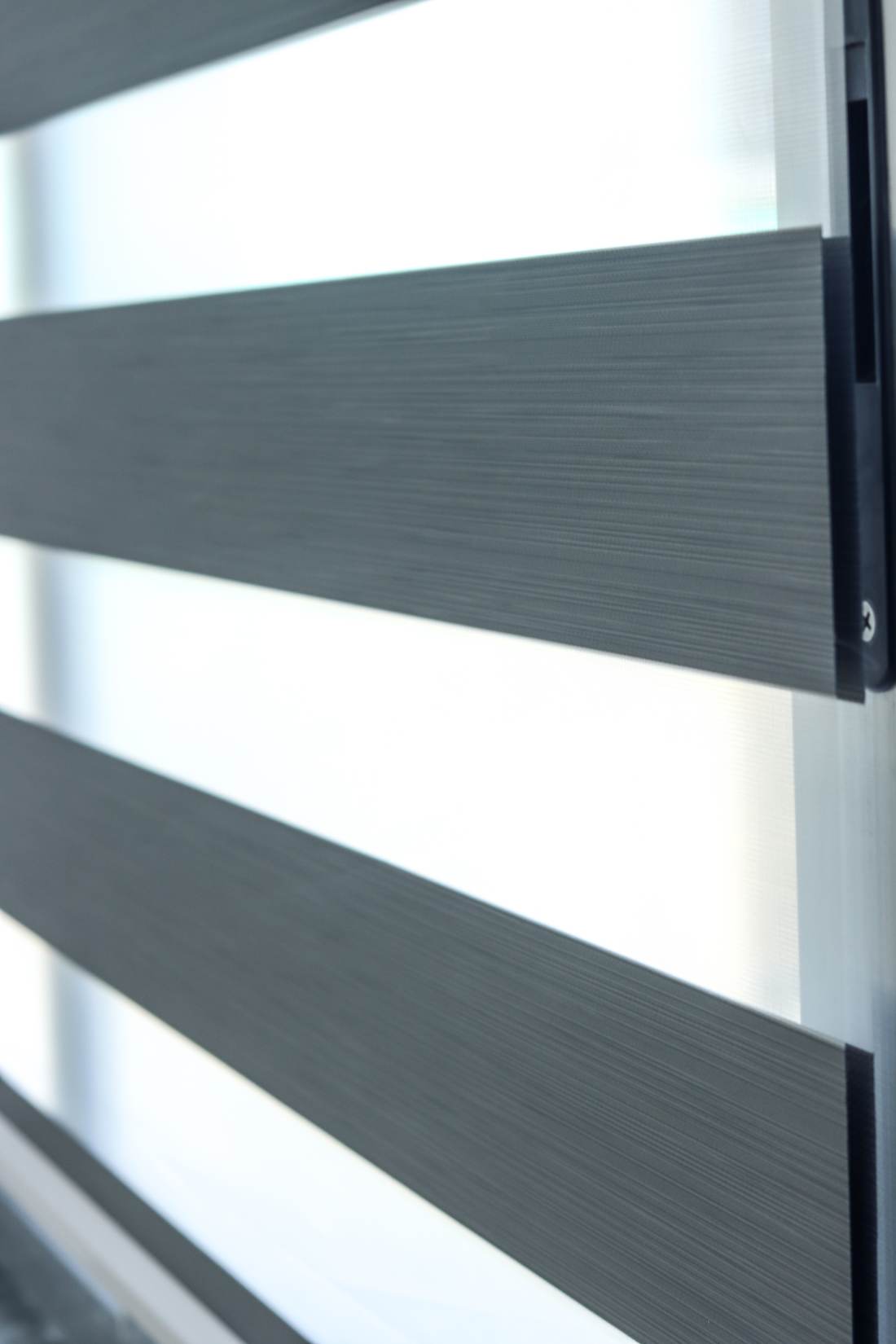 Zebra blind fabric detail